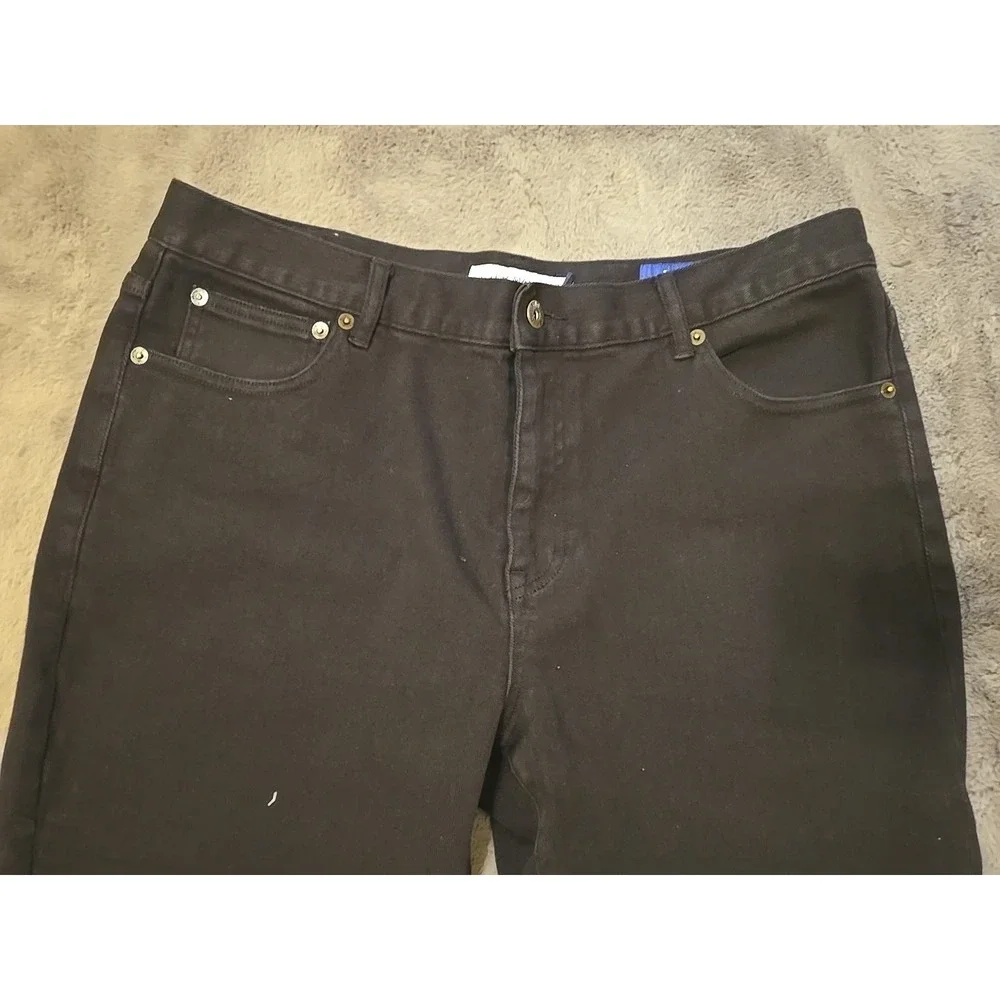 PETER MANNING NYC PMNYC Men's 35x29 Black Travel Jeans Tapered Stretch Denim